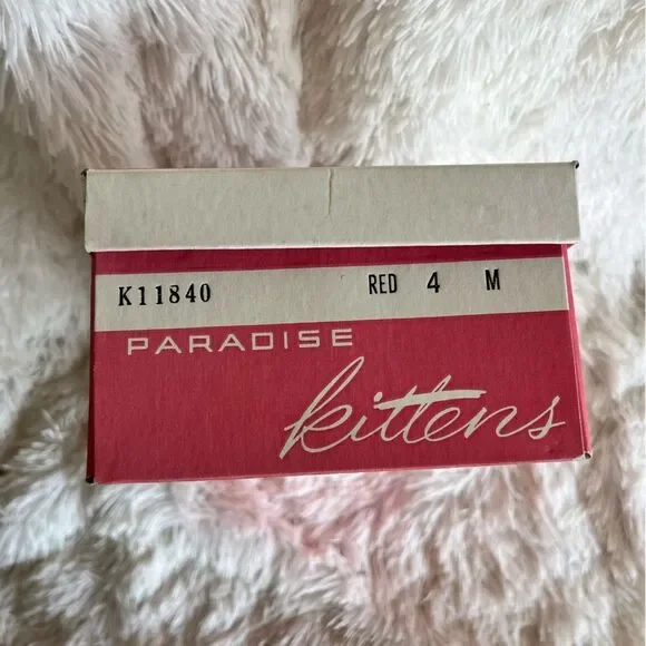 Paradise Kittens 1960’s shoes red sz4 - Picture 5 of 9
